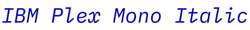 IBM Plex Mono Italic लिपि